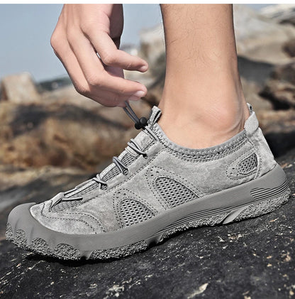 Summer Men Outdoor Shoes For Hiking Tourism Trekking Walking Sneakers Climbing Mountain Trail High Quality