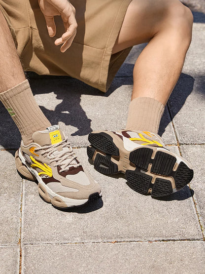 361 Degrees Men Casual Sports Shoes Summer Mesh Breathable Outdoor Comfortable Retro Light Thick-soled Male Sneakers 672436773