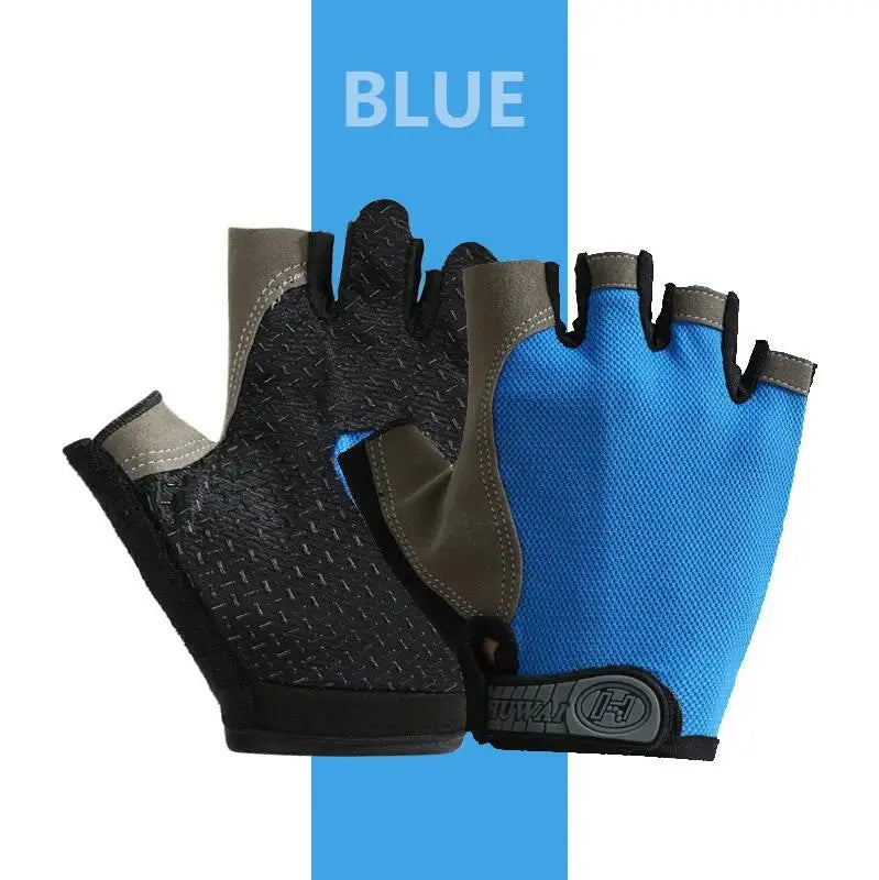 Gym Gloves Fingerless Gloves Anti-Slip Shock-Absorbing Breathable Gloves Sports Gloves for Training Lifting Weight Cycling