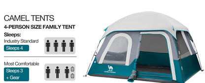 GOLDEN CAMEL 4-6 Person Camping Tents Hand-built Waterproof Portable Sunscreen Beach Backpacking Tent Thickened Camping Hiking