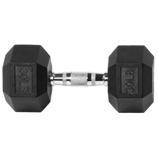 2025 Gianna 30 lbs Hex Dumbbells with Rubber Coated Hand Weights for Exercises and Fitness