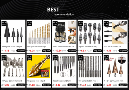 Outdoor Carpenter Drill Bits for Camping Survival Tools Drilling Holes Chopping Wood Accessories Four Blade Support Drill Bits