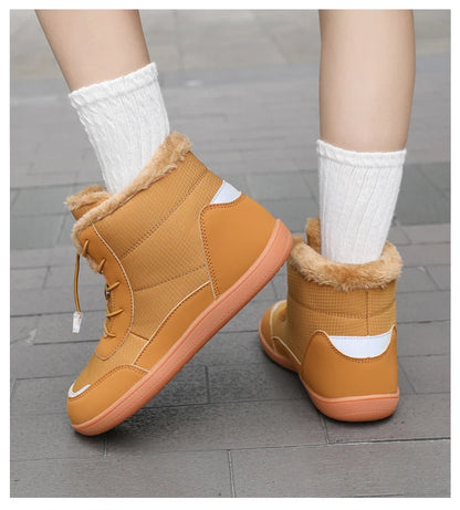 2024 women's barefoot snow boots warm snow boots outdoor hiking shoes winter fur ankle boots women's boot Barefoot Ankle Boots