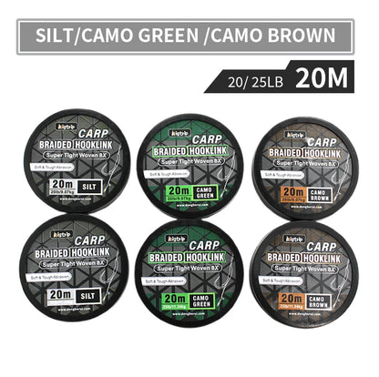 Carp Fishing Line Soft Hooklink Braid Hook Link Uncoated Braided Line For Hair Rig Carp Coarse Method Feeder Fishing Accessori