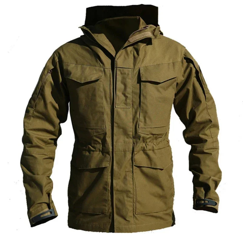 M65 UK Clothes Windproof Hunting Field Jackets Mens Winter/Autumn Waterproof Pilot Train Coat Hoodie Three Colors