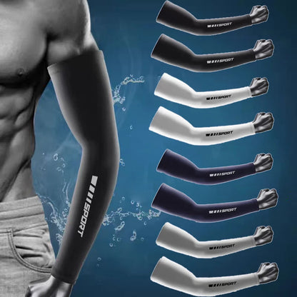 1/2/4 Pairs UV Sun Protection Arm Sleeves for Men Women, Compression Cooling Sun Sleeves - Sports - Workouts - Tattoo Cover