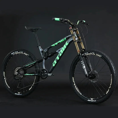 26 inch soft tail mountain bike  air pressure shock absorption outdoor bicycle 11-speed MTB oil brake downhill off-road racing