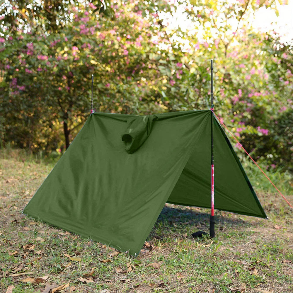YANBIGUO 3-In- 1pc Multifunctional Lightweight Rain Poncho with Hood - Outdoor Camping Tent Mat, Hiking and Cycling Rain Cover