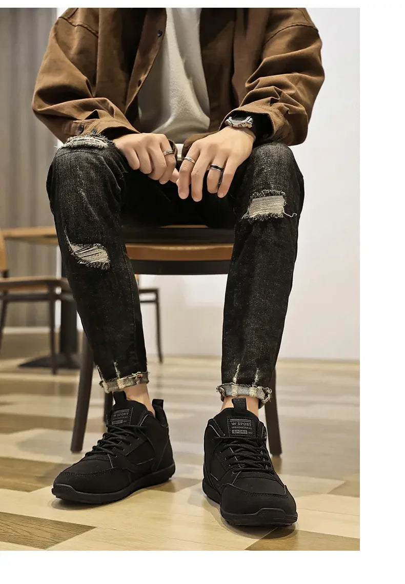 Men's Flat Sports Shoes Autumn 2024 New Outdoor Men's Vulcanized Shoes Casual Running Shoes Versatile Fashion Trend Work Boots