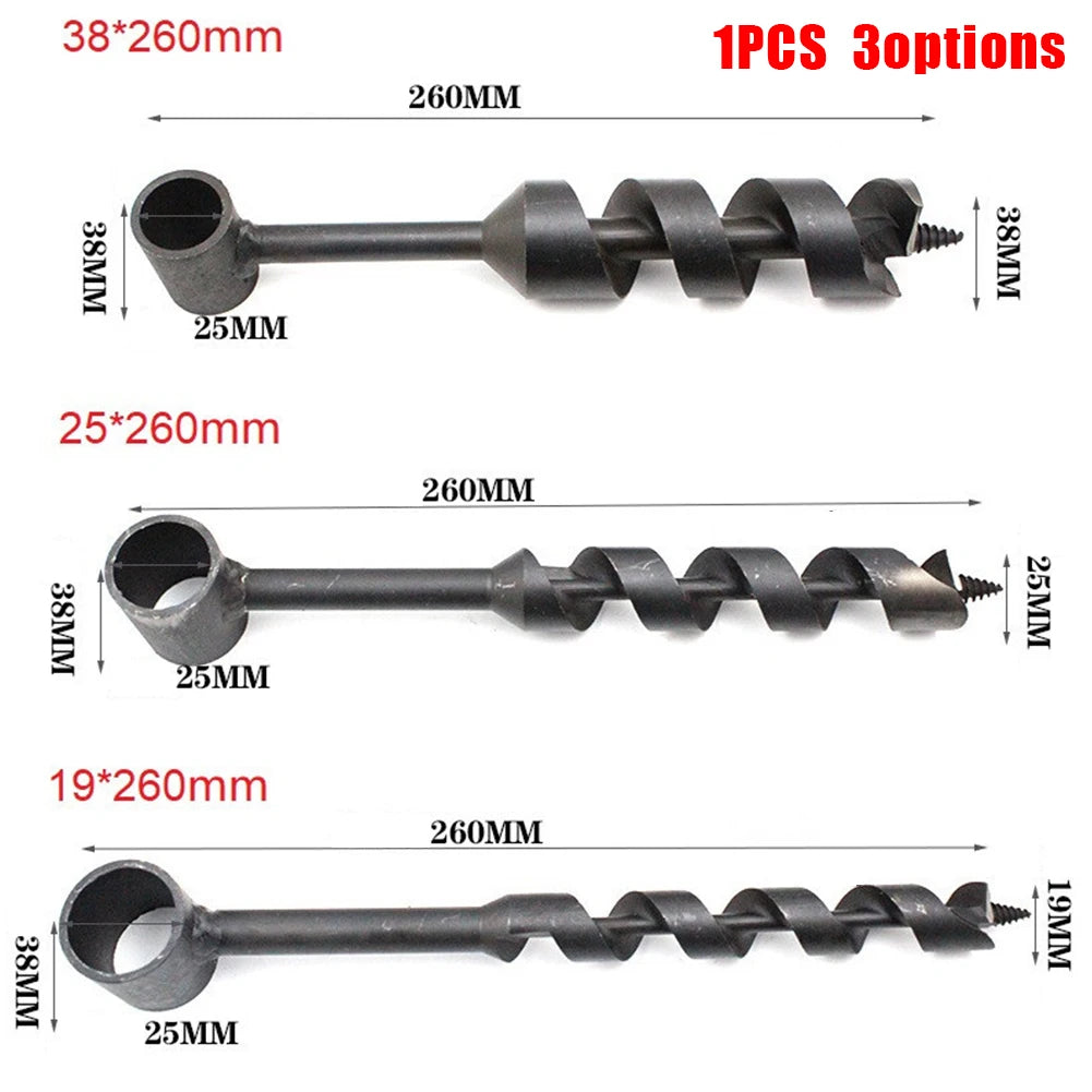 Bushcraft Hand Drill Outdoor Survival Tool Carbon Wood Drill Manual Hand Auger Wrench For Bushcraft Settlers Wood Punch Tool