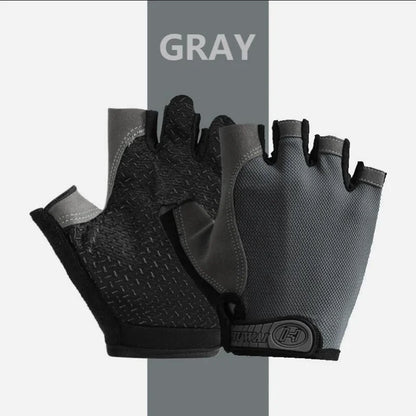 Gym Gloves Fingerless Gloves Anti-Slip Shock-Absorbing Breathable Gloves Sports Gloves for Training Lifting Weight Cycling