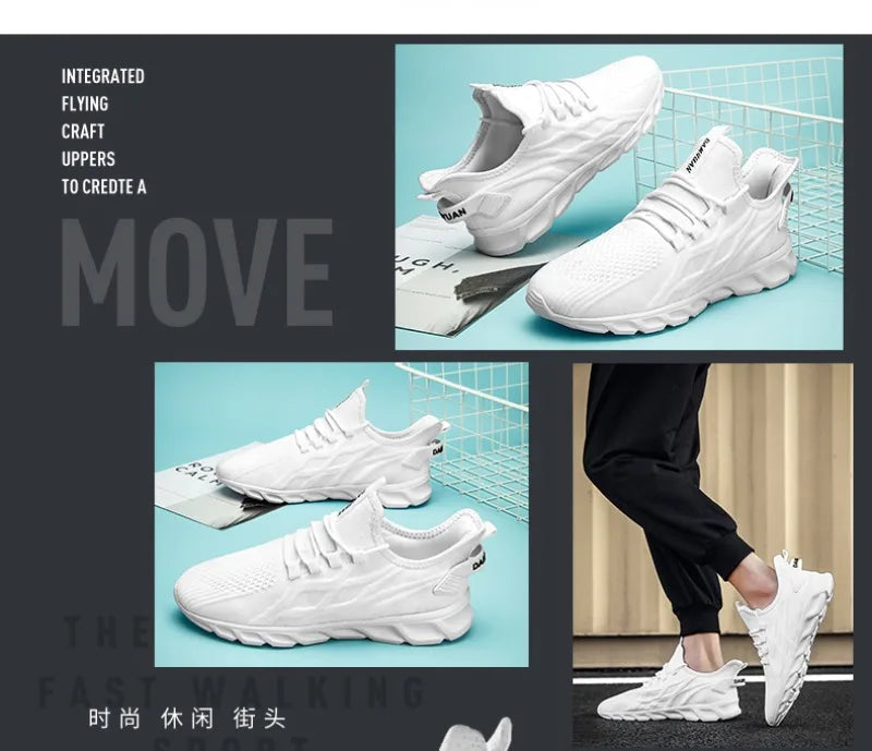 New Mesh Men Shoes Lac-up Casual Shoes Men Sneakers Breathable Lightweight Footwear Comfortable Sport Trainers Zapatillas Hombre