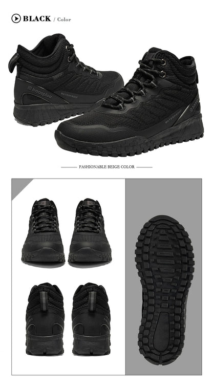 Baasploa Winter Women Sneakers Plush Warm Snow Boots Non-Slip Waterproof Shoes Women Outdoor Boots Walking Shoes