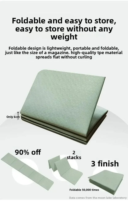 2025 new foldable Yoga Mat Eco Friendly TPE183*61*0.6cm Folding Travel Fitness Exercise Mat Double Sided Non-slip for Yoga