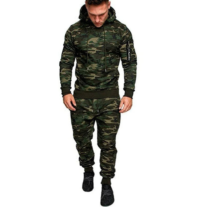2023 new Men's Camouflage Tracksuit Sport Hoodies Pants Two Piece Set Outdoor Sports Suit Casual Jogging Suit Sweatshirts
