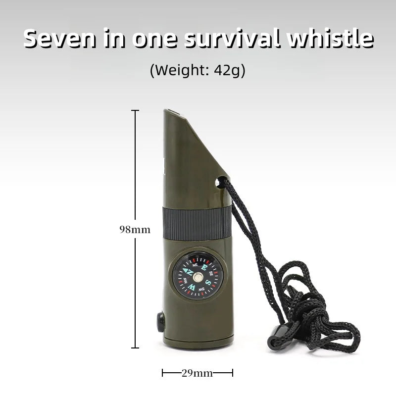 Multi-Function Survival Whistle with Compass & Thermometer, Lightweight for Camping, Hiking & Outdoor Adventures