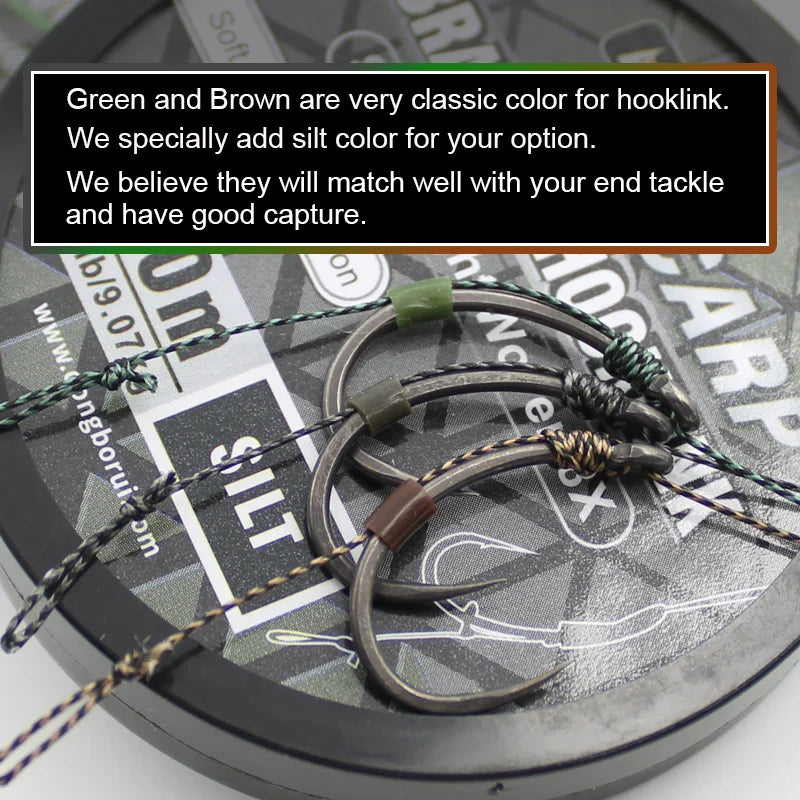  Carp Fishing Line Soft Hooklink Braid Hook Link Uncoated Braided Line For Hair Rig Carp Coarse Method Feeder Fishing Accessori
