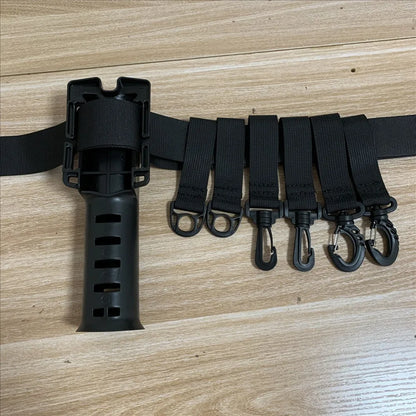 Shawto Multi-function Nylon Belt Rod Holder Portable Pole Inserter Fishing Rod Pesca Rack Quick Belt Holder Inserting Device