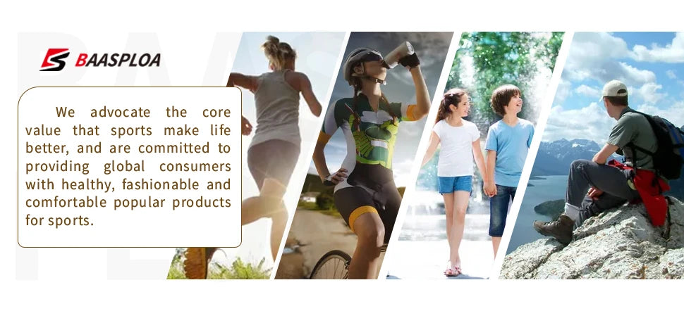 Baasploa New Man's Hiking Shoes Fashion Waterproof Male Outdoor Sneakers Comfortable Shoes Men Anti-Slip Wear-Resistant Footwear