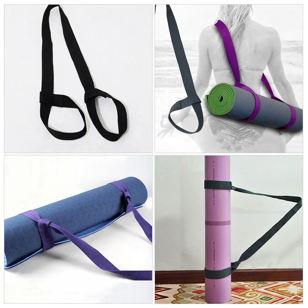 2Pcs Yoga Mat Strap Made of High Quality Polyester Cotton Carrying System for Exercise Sling Belt Holder Adjustable Loop