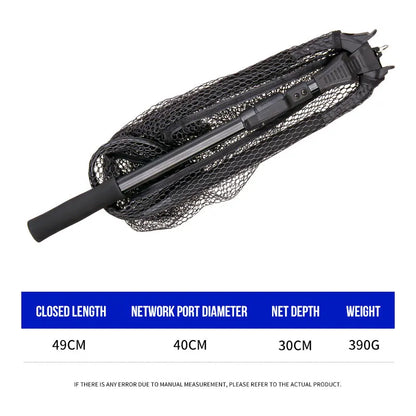 TAIYU 1m Telescopic Landing Net Metal Alloy Folding Fishing Nets Fly Carp Sea Mesh Hand Dip Casting Landing Net for Fly Fishing