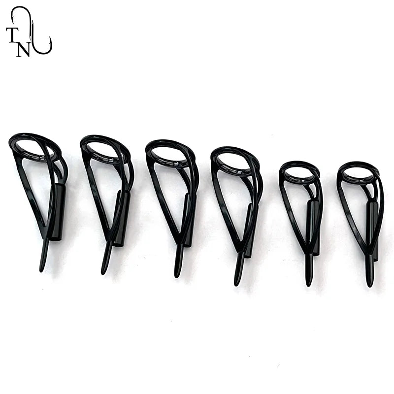 TN100 5PCS BCRLST Fishing Tip Guides Building Fishing Rod Guides Ring Saltwater Repair Kit For Fishing Replacement Accessories