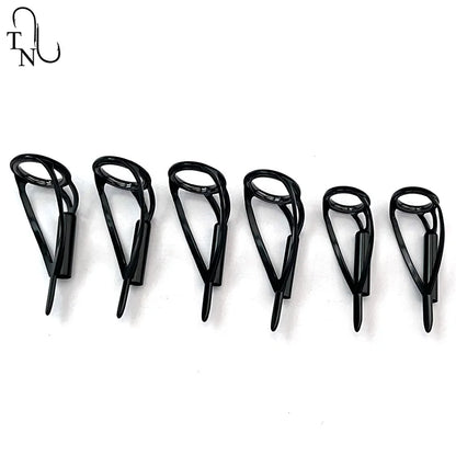 TN100 5PCS BCRLST Fishing Tip Guides Building Fishing Rod Guides Ring Saltwater Repair Kit For Fishing Replacement Accessories