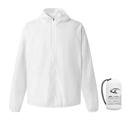 JNLN Men's Women's Waterproof Hiking Jacket Quick Dry Sun Protection Windbreaker Camping Hunting Climbing Outdoor Rain Coat