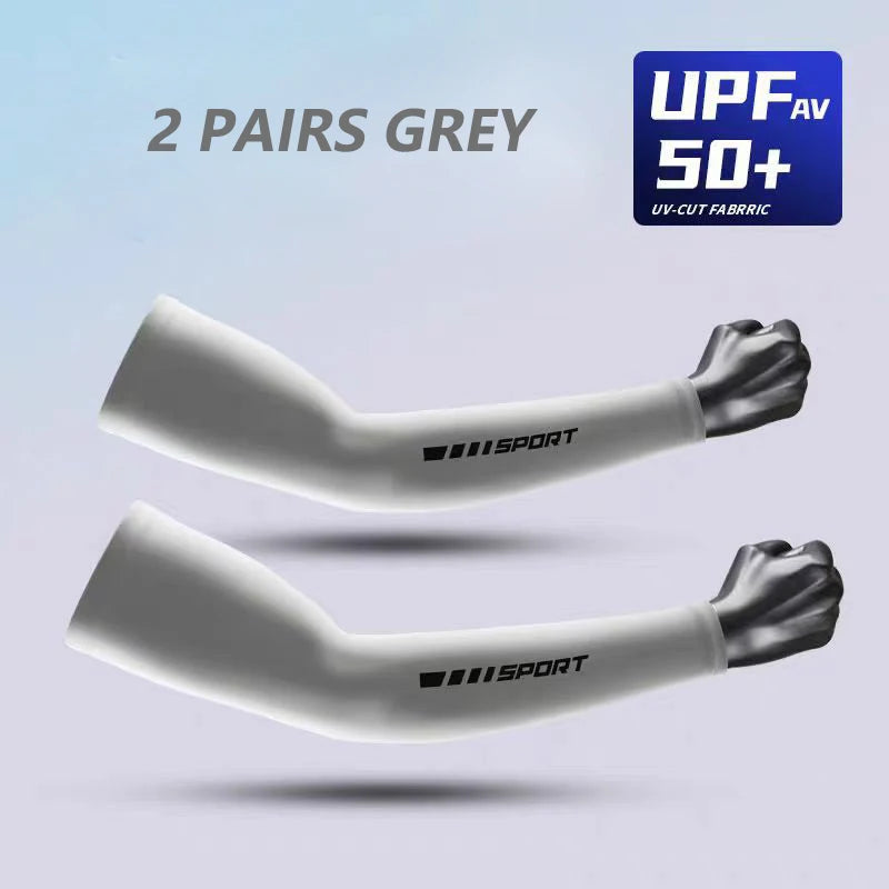 1/2/4 Pairs UV Sun Protection Arm Sleeves for Men Women, Compression Cooling Sun Sleeves - Sports - Workouts - Tattoo Cover