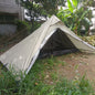 1-Person Ultralight Pyramid Tent - Without Poles, Waterproof PU4000, Mesh Layers for Backpacking & Mountain Hiking