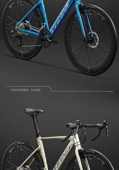 700C curved handle road bicycle 27 speed oil disc brake gravel bike ultralight aluminum alloy frame Road Racing bicicleta aldult