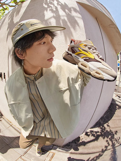 361 Degrees Men Casual Sports Shoes Summer Mesh Breathable Outdoor Comfortable Retro Light Thick-soled Male Sneakers 672436773