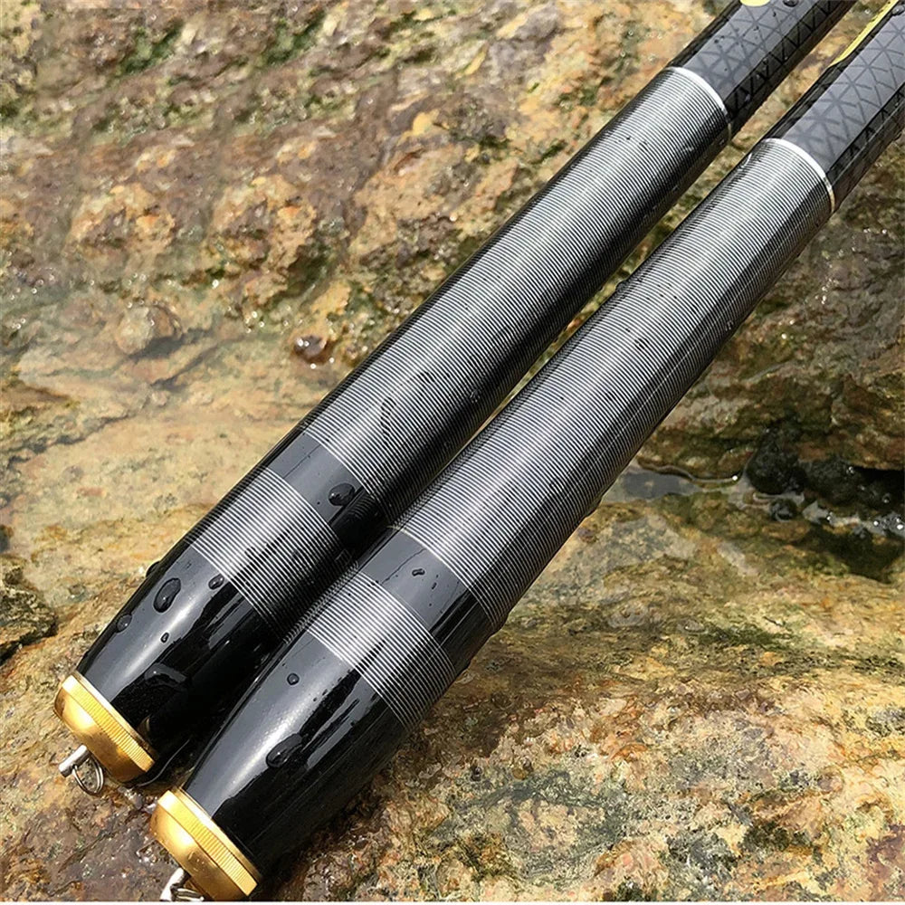 7.2M Super Hard Carbon Fishing Rod Superhard Long Distance Throwing Shot Pole Telescopic High Quality Stream Rod
