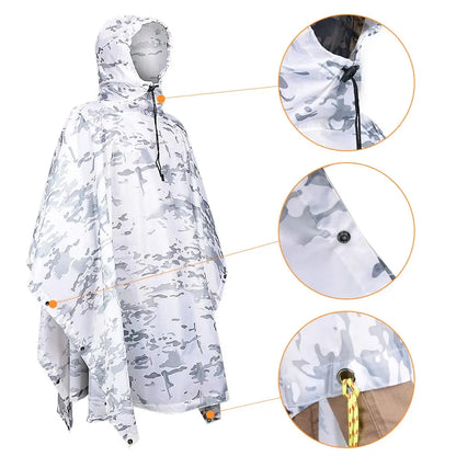 Rain Coat Women Men Simulation Tree Breathable Outdoor Raincoats Poncho Waterproof Rain Hiking Hunting Camp Fishing Gear Cover