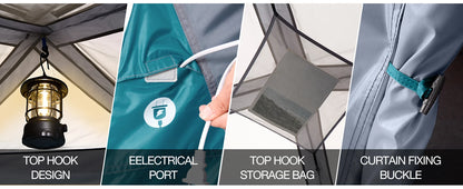 GOLDEN CAMEL 4-6 Person Camping Tents Hand-built Waterproof Portable Sunscreen Beach Backpacking Tent Thickened Camping Hiking