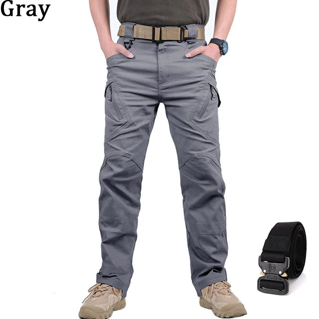 Mens Waterproof Cargo Pants Elastic Multiple Pocket Military Male Trousers Outdoor Joggers Pant Plus Size Tactical Pants Men