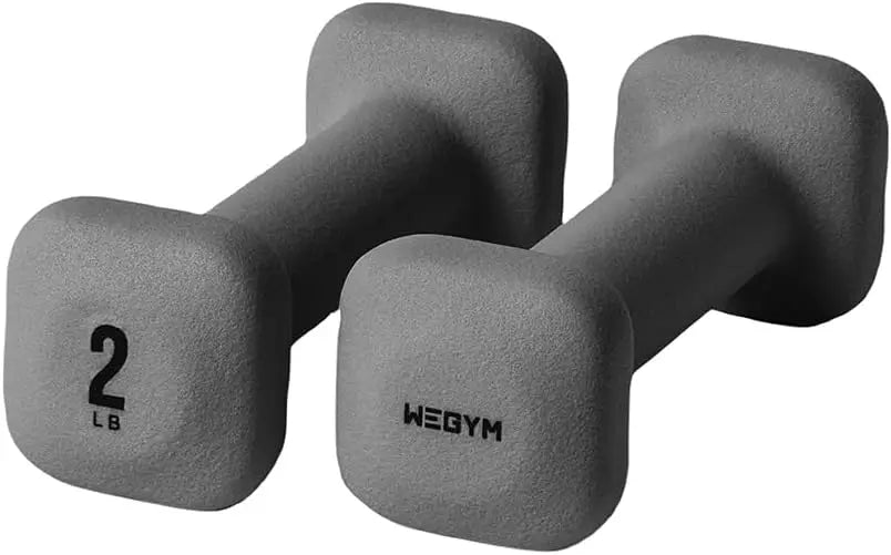 2LB Dumbbells, Anti-Slip, Anti-Roll, Thick Handles, Free Weights, Square Dumbbells for Secure Workouts at Home, Weightlifti