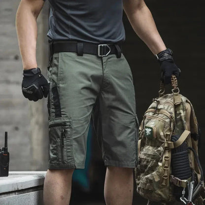 Camouflage Cargo Shorts Mens Summer Quick Drying Multiple Pockets Hunting Pants Outdoor Hiking Fishing Thin Shorts Male Jogger
