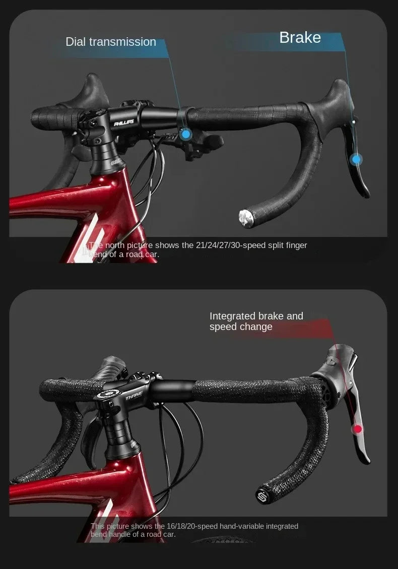 700C curved handle road bicycle 27 speed oil disc brake gravel bike ultralight aluminum alloy frame Road Racing bicicleta aldult