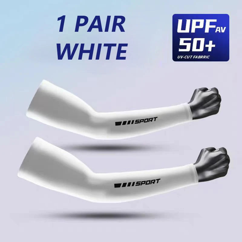 1/2/4 Pairs UV Sun Protection Arm Sleeves for Men Women, Compression Cooling Sun Sleeves - Sports - Workouts - Tattoo Cover