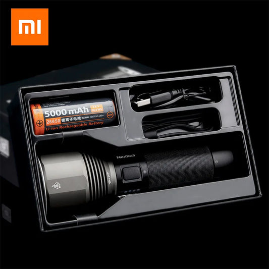 Xiaomi Nextool Rechargeable Flashlight 2000lm 380m 5Modes IPX7 Waterproof Outdoor LED Light Type-C Seaching Torch For Camping Mi