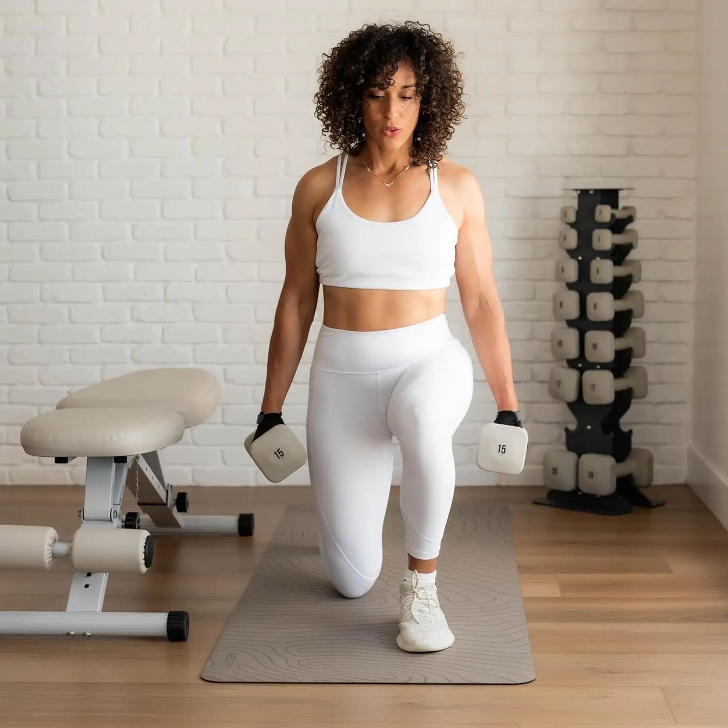 2LB Dumbbells, Anti-Slip, Anti-Roll, Thick Handles, Free Weights, Square Dumbbells for Secure Workouts at Home, Weightlifti