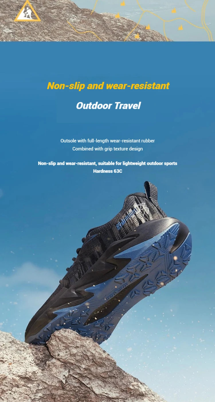 361 Degrees Yushan 2.0 Men Running Shoes New Leather Hiking Cushioning Light Breathable Outdoor Jogging Male Sneakers 672512234