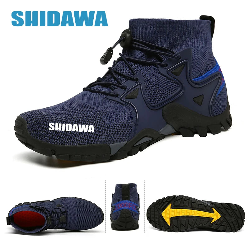 New Men's Non-slip Fishing Shoes Outdoor Sports Breathable Hunting Boots Mesh Quick-drying Upstream Shoes Cycling Shoes Sneakers