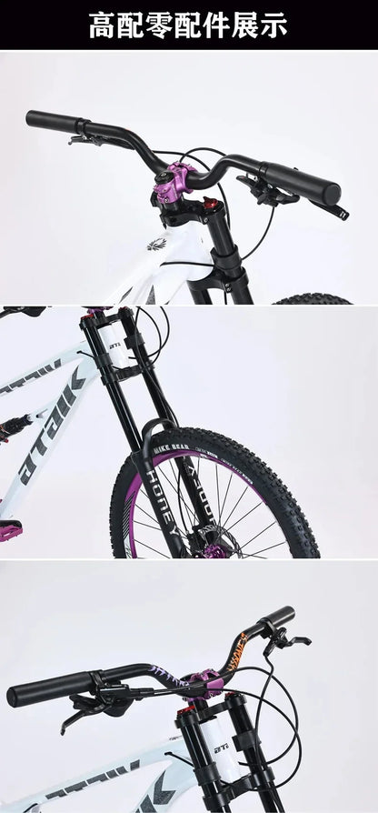 26 inch soft tail mountain bike  air pressure shock absorption outdoor bicycle 11-speed MTB oil brake downhill off-road racing