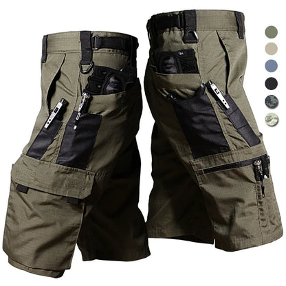 Camouflage Cargo Shorts Mens Summer Quick Drying Multiple Pockets Hunting Pants Outdoor Hiking Fishing Thin Shorts Male Jogger