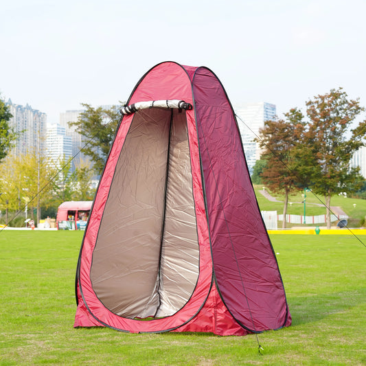 1 Person Instant Pop Up Multi Functional Outdoor Tent 3 in 1 Portable Shower Changing Toilet Tent with Zipper Closure All Season