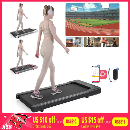 Hot Sale Treadmill 2in1 Treadmills for Home/Office Remote Control LCD Display Adjustable Speed Walking Pad Exercise Machine