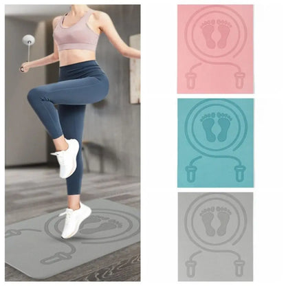 Anti-noise Jump Rope Mat Cushioning TPE Yoga Fitness Mats with Position Line Sweat Proof Skipping Mat Pilates Exercise