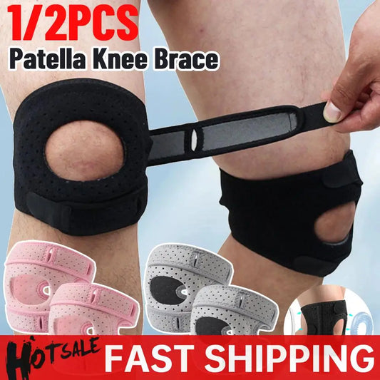1/2PCS Patella Knee Brace Adjustable Open Patella Protector Support Band Comfortable Patella Knee Wrap Strap Bands for Running